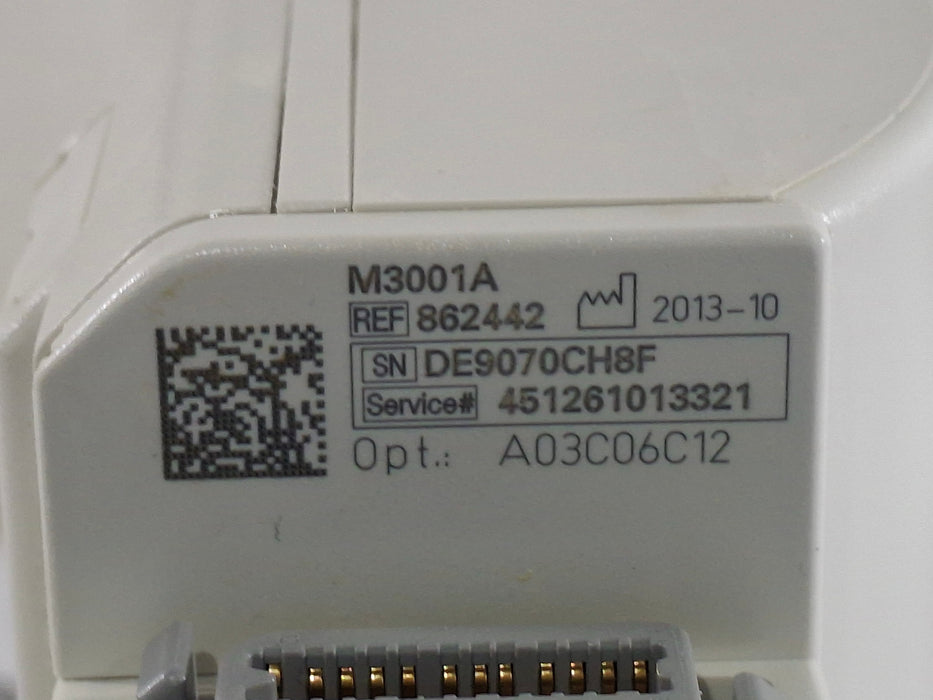 Philips M3001A-A03C06C12 Masimo SpO2, NIBP, 12 lead ECG, Temp, IBP MMS Module