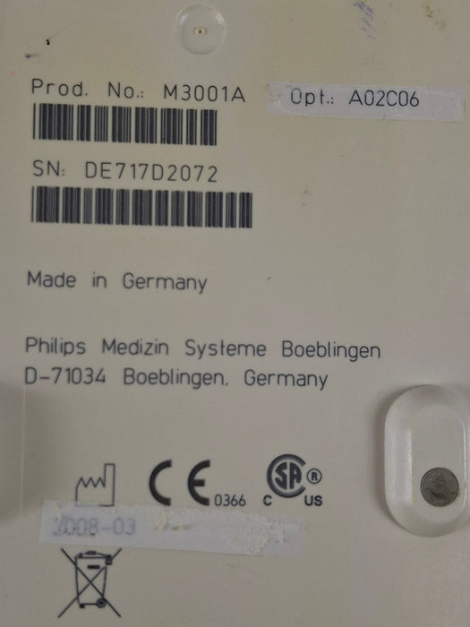 Philips M3001A-A02C06 OxiMax SpO2, NIBP, ECG, Temp, IBP MMS Module