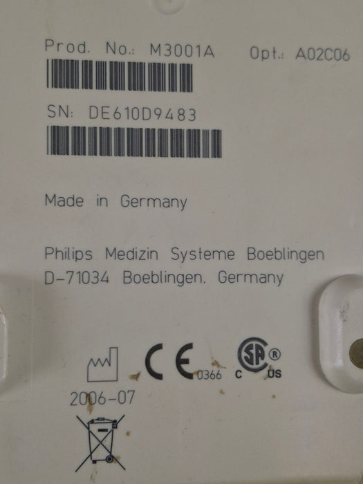 Philips M3001A-A02C06 OxiMax SpO2, NIBP, ECG, Temp, IBP MMS Module