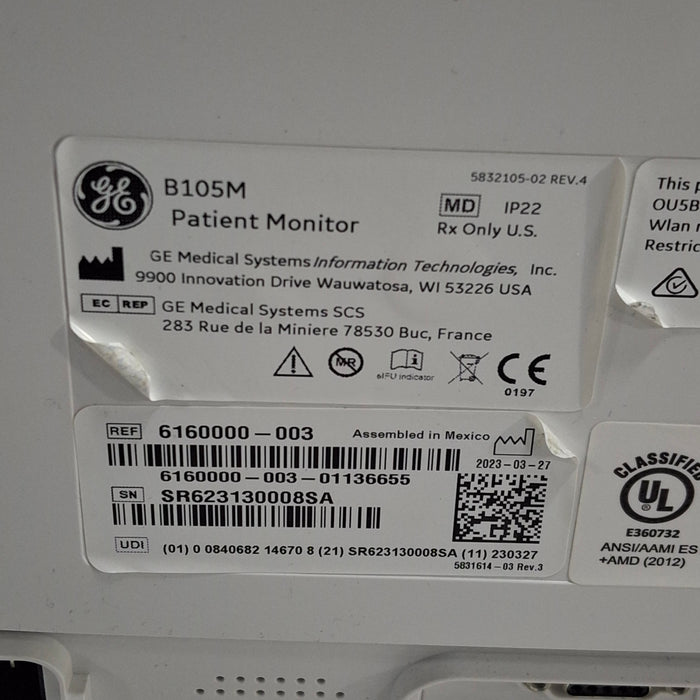 GE Healthcare B105M Patient Monitor