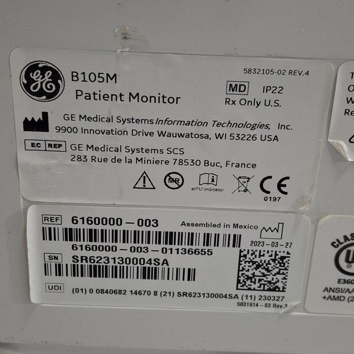 GE Healthcare B105M Patient Monitor
