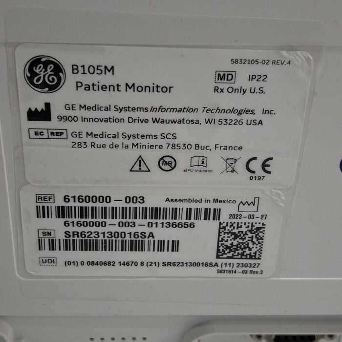 GE Healthcare B105M Patient Monitor