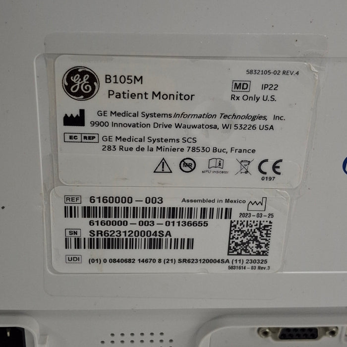 GE Healthcare B105M Patient Monitor