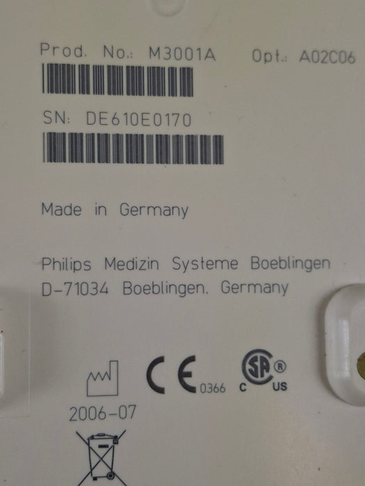 Philips M3001A-A02C06 OxiMax SpO2, NIBP, ECG, Temp, IBP MMS Module