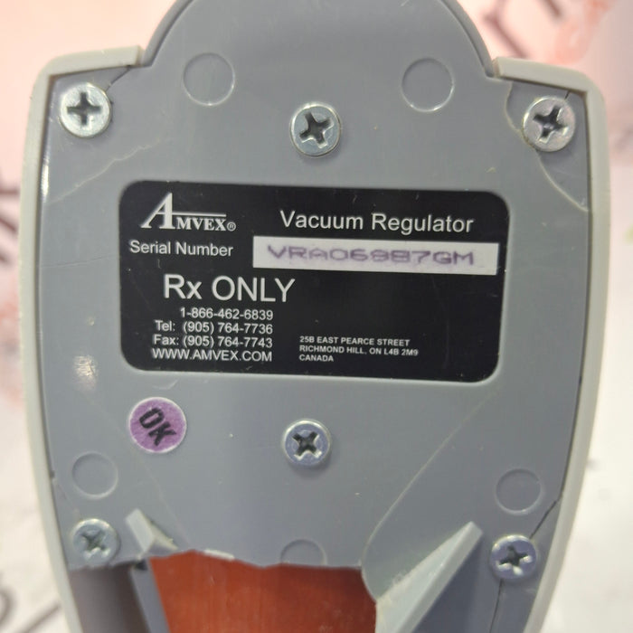Amvex Vacuum Regulator