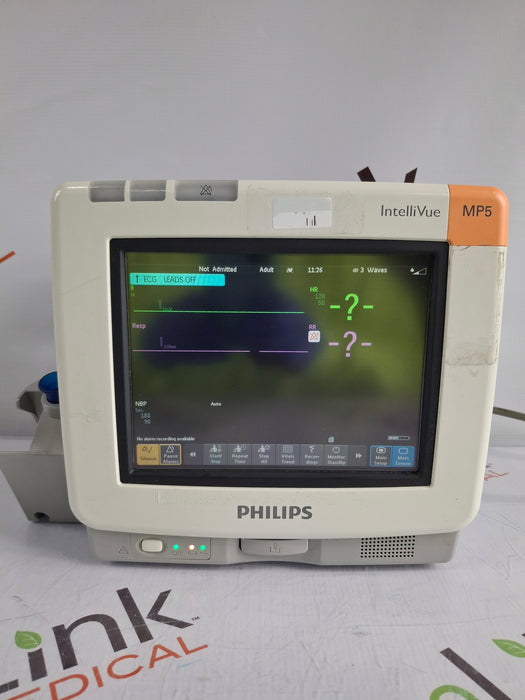 Philips Intellivue MP5 - ECG, Fast SpO2, NIBP Patient Monitor