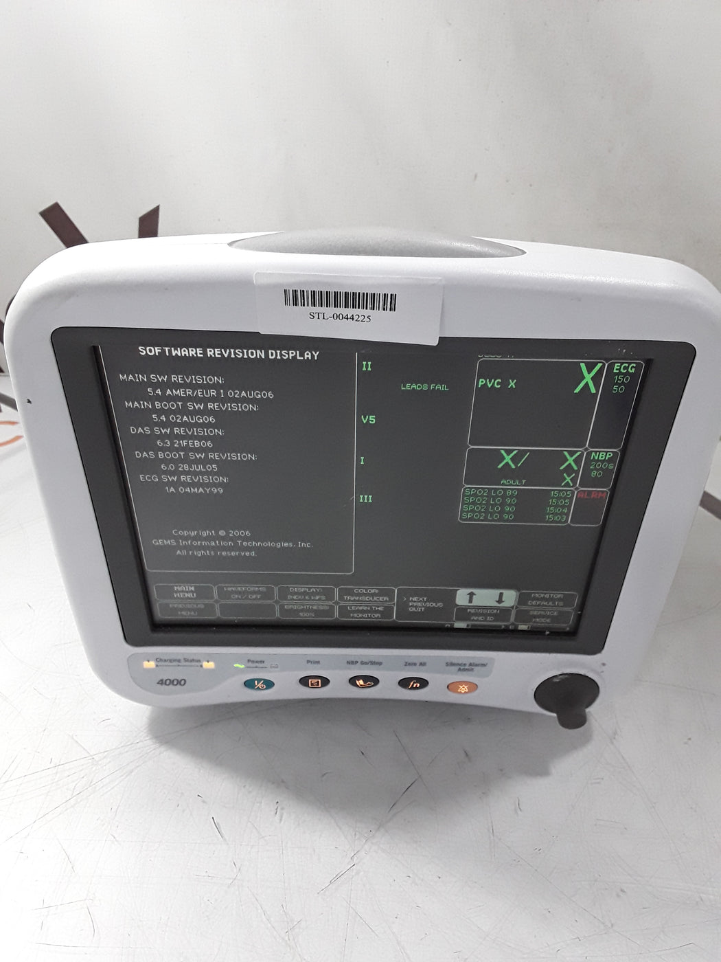 GE Healthcare Dash 4000 - GE/Nellcor SpO2 Patient Monitor