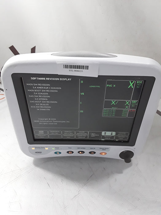 GE Healthcare Dash 4000 - GE/Nellcor SpO2 Patient Monitor