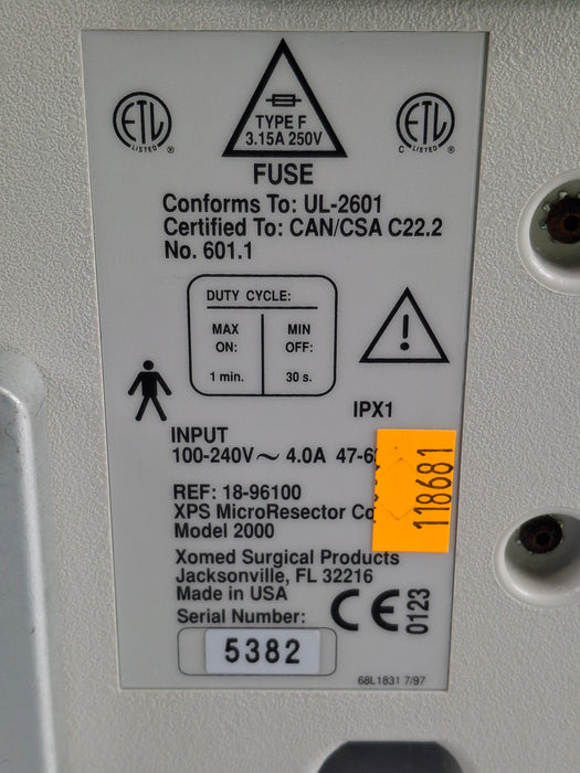 Medtronic XPS 2000 Microresector Console