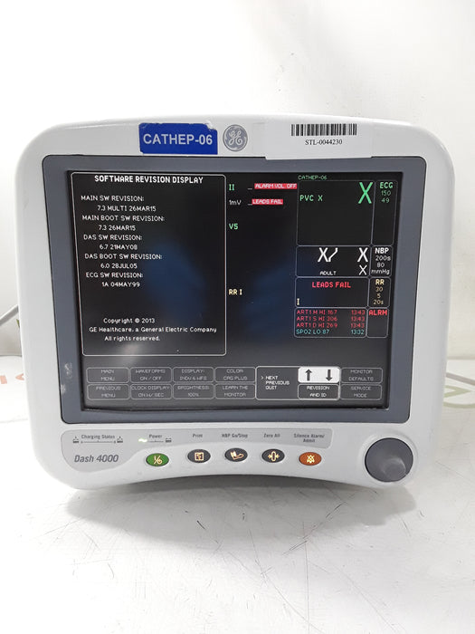 GE Healthcare Dash 4000 - GE/Nellcor SpO2 Patient Monitor