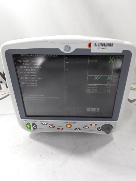 GE Healthcare Dash 5000 - GE/Nellcor SpO2 Patient Monitor