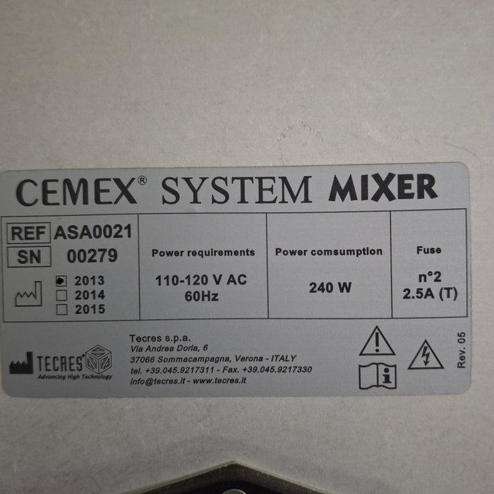 Tecres s.p.a ASA0021 Cemex System Mixer