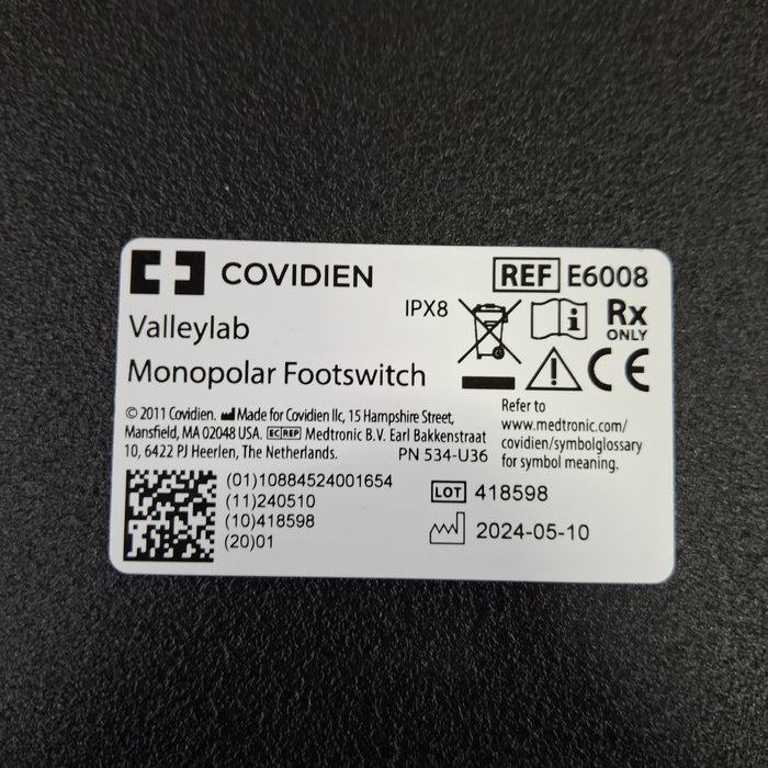 Valleylab E6008 Monopolar Electrosurgical Footswitch