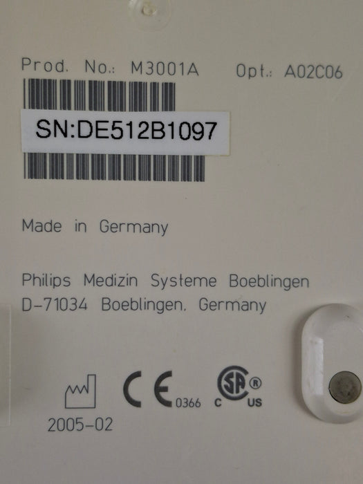 Philips M3001A-A02C06 OxiMax SpO2, NIBP, ECG, Temp, IBP MMS Module