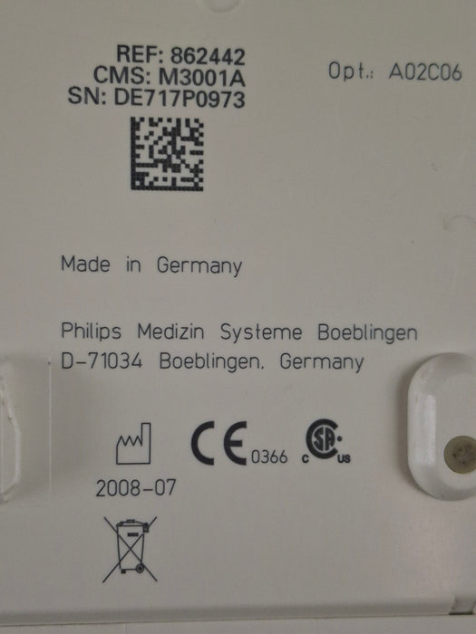 Philips M3001A-A02C06 OxiMax SpO2, NIBP, ECG, Temp, IBP MMS Module
