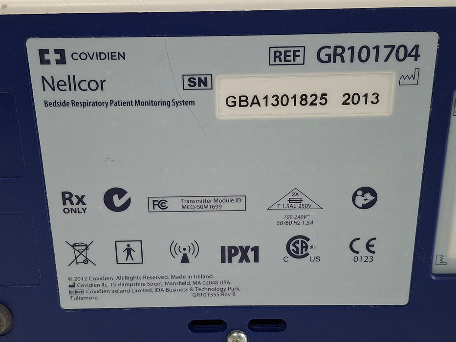 Covidien GR101704 Bedside Respiratory Patient Monitoring System