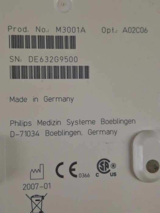 Philips M3001A-A02C06 OxiMax SpO2, NIBP, ECG, Temp, IBP MMS Module