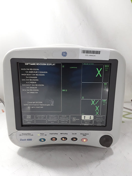 GE Healthcare Dash 4000 - GE/Nellcor SpO2 Patient Monitor