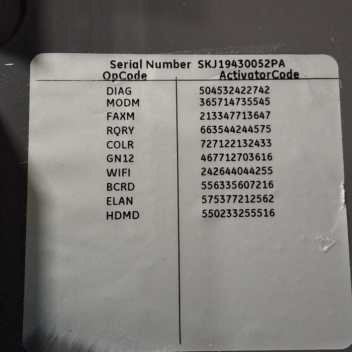 GE Healthcare MAC 5500 HD ECG without CAM Module