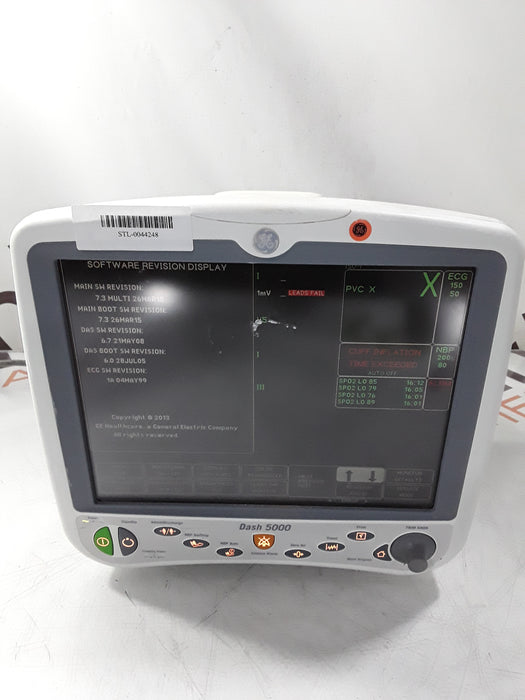 GE Healthcare Dash 5000 - GE/Nellcor SpO2 Patient Monitor