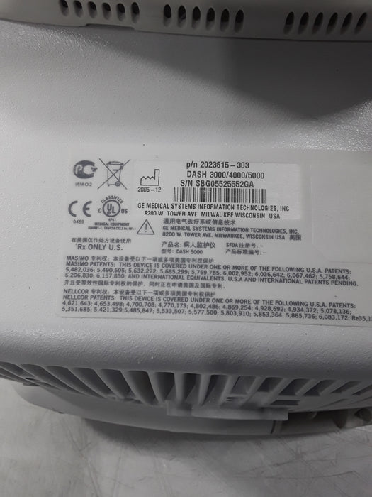 GE Healthcare Dash 5000 - GE/Nellcor SpO2 Patient Monitor