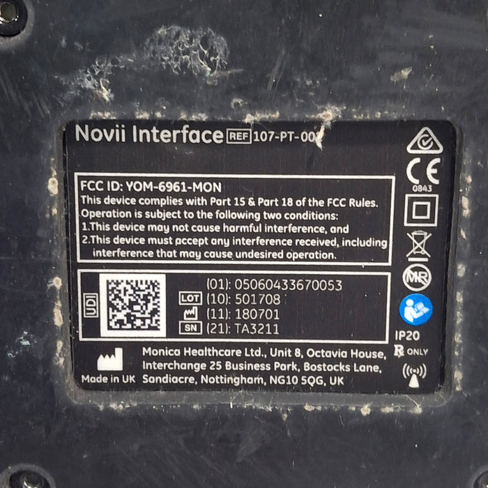 Monica Healthcare Limited 107-PT-001 Fetal Monitor