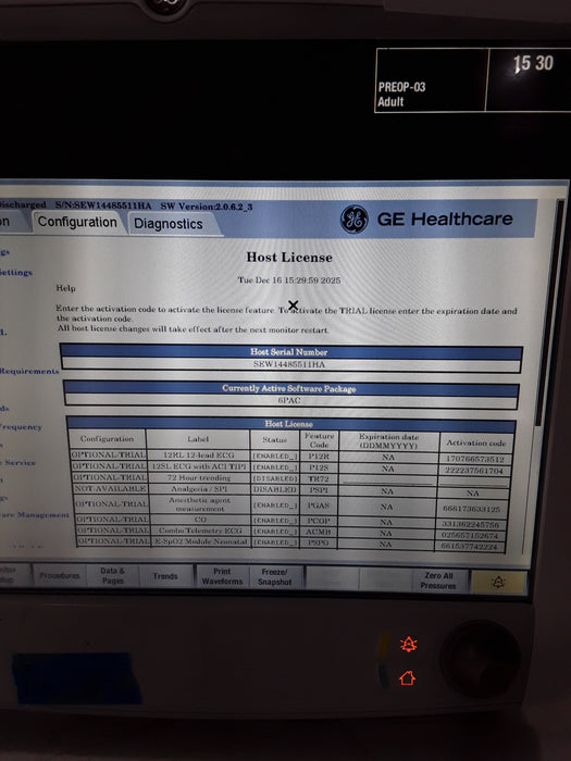 GE Healthcare Carescape B650 Patient Monitor