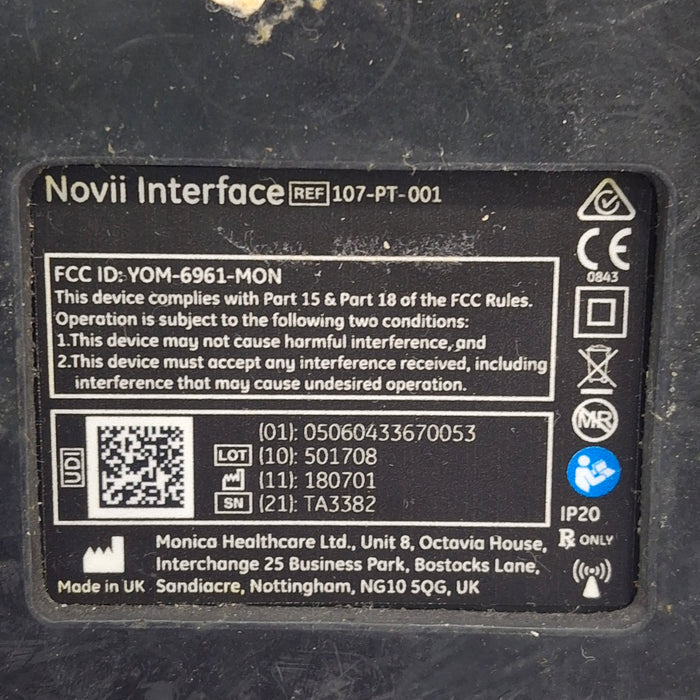 Monica Healthcare Limited 107-PT-001 Fetal Monitor