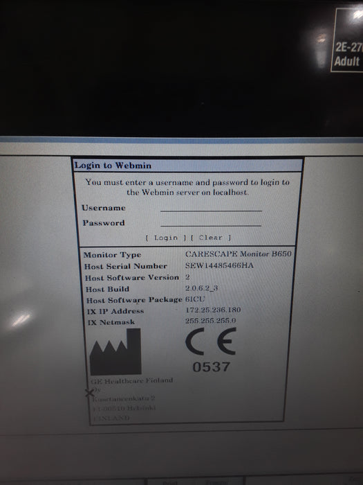 GE Healthcare Carescape B650 Patient Monitor