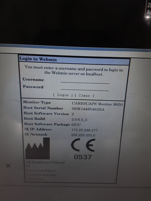 GE Healthcare Carescape B650 Patient Monitor