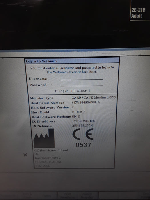 GE Healthcare Carescape B650 Patient Monitor