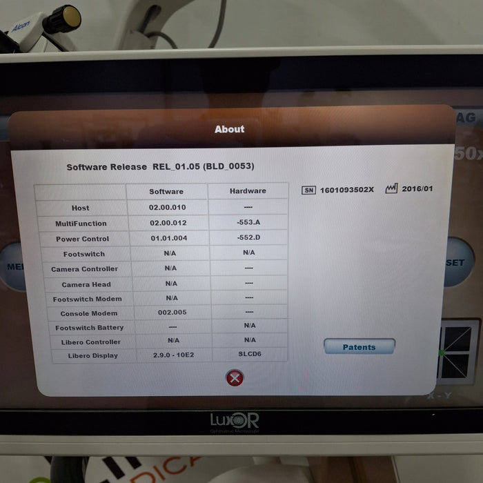 Alcon Laboratories Inc Luxor LX3 Ophthalmology Microscope