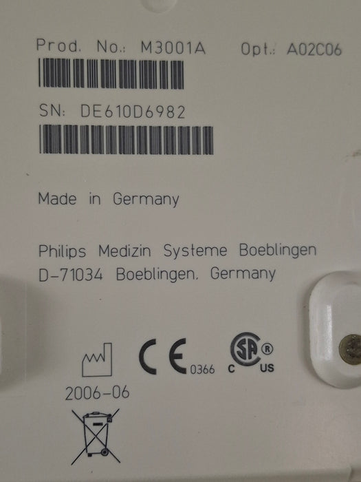 Philips M3001A-A02C06 OxiMax SpO2, NIBP, ECG, Temp, IBP MMS Module