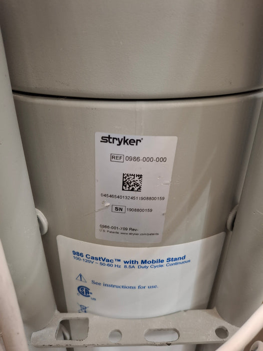 Stryker Castvac 986 Cast Removal Vacuum