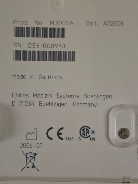 Philips M3001A-A02C06 OxiMax SpO2, NIBP, ECG, Temp, IBP MMS Module