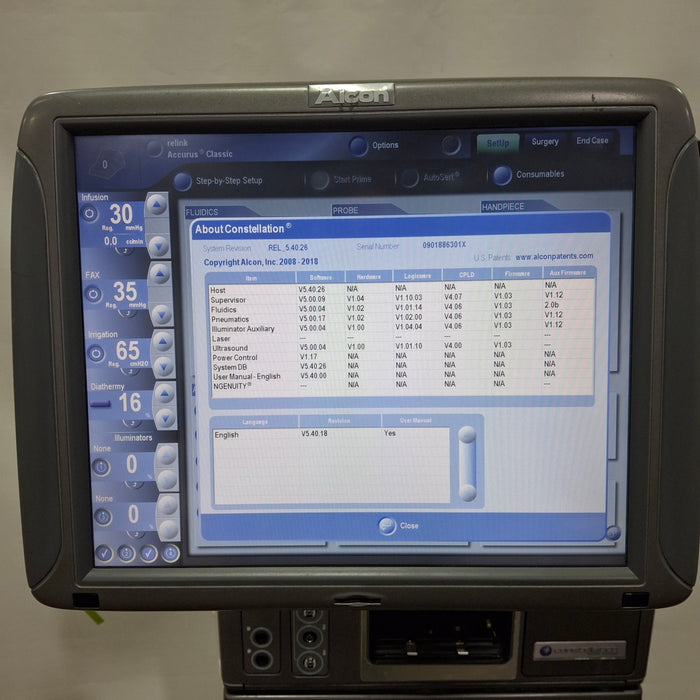 Alcon Laboratories Inc Constellation Phacoemulsifier