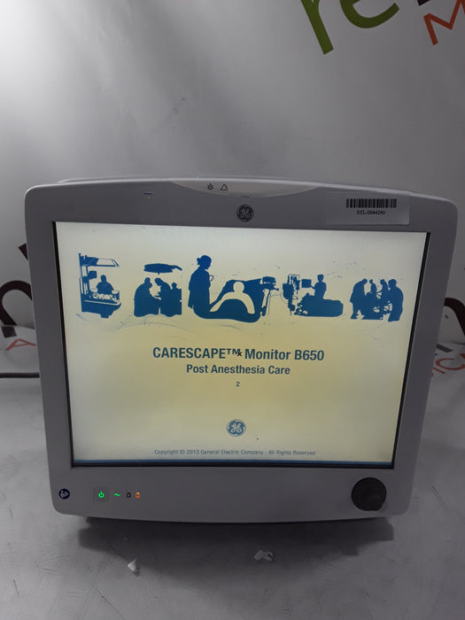 GE Healthcare Carescape B650 Post Anesthesia Care Patient Monitor