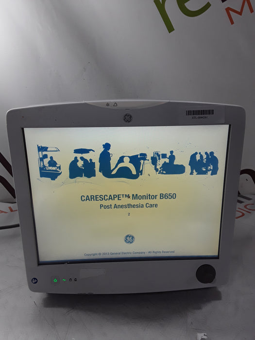 GE Healthcare Carescape B650 Post Anesthesia Care Patient Monitor