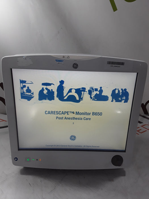 GE Healthcare Carescape B650 Post Anesthesia Care Patient Monitor