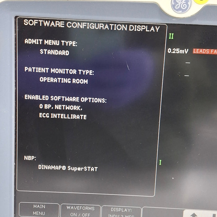 GE Healthcare Dash 5000 - Masimo SpO2 Patient Monitor