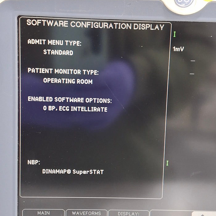 GE Healthcare Dash 5000 - Masimo SpO2 Patient Monitor