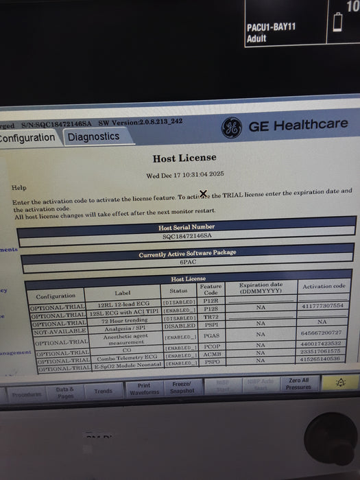 GE Healthcare Carescape B650 Patient Monitor