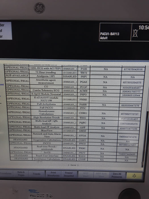 GE Healthcare Carescape B650 Post Anesthesia Care Patient Monitor
