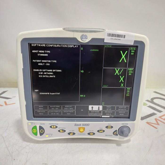 GE Healthcare Dash 5000 - Masimo SpO2 Patient Monitor