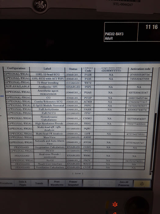 GE Healthcare Carescape B650 Post Anesthesia Care Patient Monitor