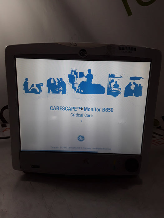 GE Healthcare Carescape B650 Critical Care Patient Monitor