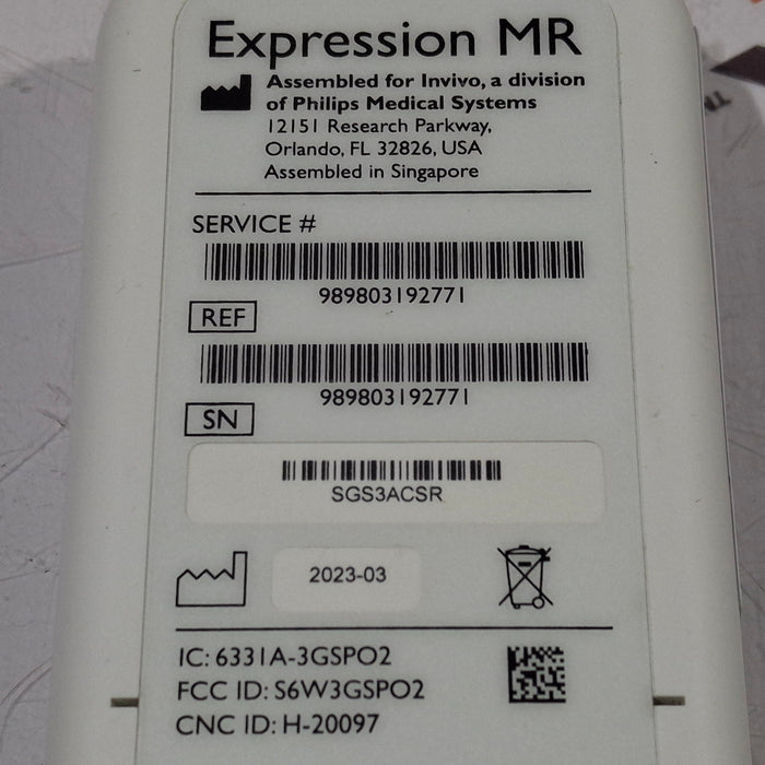 Philips Expression MRI SpO2  989803192771 Patient Module