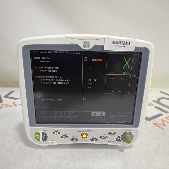 GE Healthcare Dash 5000 - GE/Nellcor SpO2 Patient Monitor