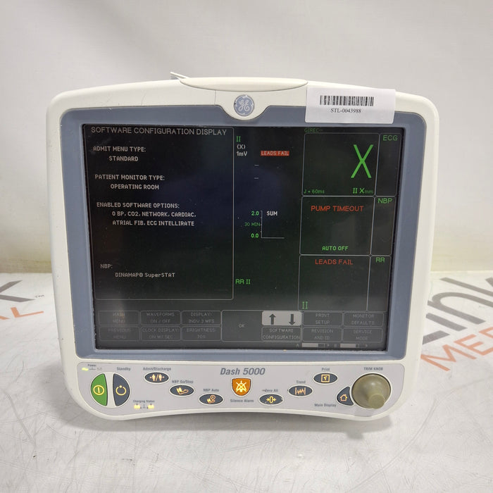GE Healthcare Dash 5000 - GE/Nellcor SpO2 Patient Monitor