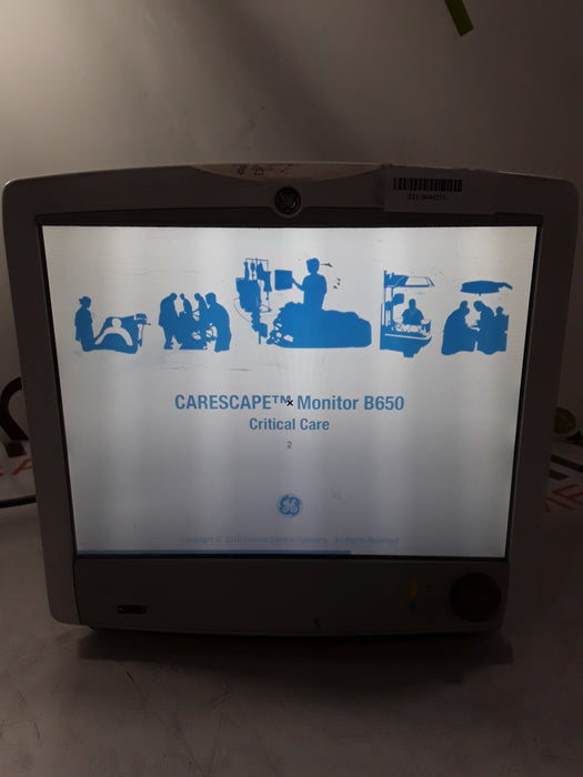 GE Healthcare Carescape B650 Critical Care Patient Monitor